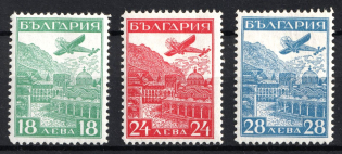 1932 Bulgaria, Airmail (Mi. 249 - 251, Full Set, CV $300)