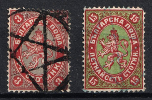 1881 Bulgaria (Mi. 7, 9, Used, CV $40)