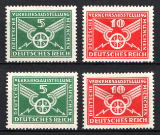 1925 Weimar Republic, Germany (Mi. 370 x, y - 371 x, y, Full Sets, CV $30)