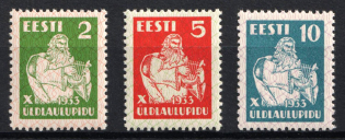 1933 Estonia (Mi. 99 - 101, Full Set, CV $25)
