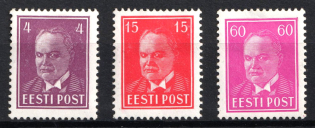 1936 Estonia (Mi. 124 - 126, Full Set, CV $70)