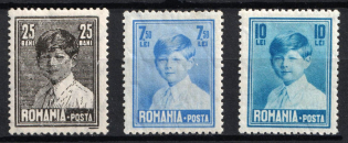 1928 Romania (Mi. 353 - 355, Full Set, CV $35)