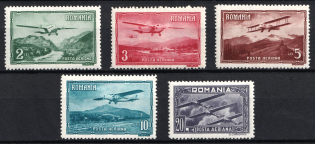 1931 Romania, Airmail (Mi. 419 - 423, Full Set, CV $60)