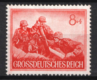 1944 8pf Third Reich, Germany (Mi. 877 y b, CV $30)