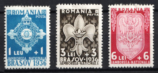 1936 Romania (Mi. 516 - 518, Full Set, CV $55)