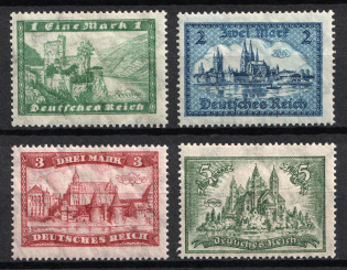 1924-27 Weimar Republic, Germany (Mi. 364 X - 367 X, Full Set, CV $120)