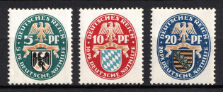 1925 Weimar Republic, Germany (Mi. 375 - 377, Full Set, CV $60, MNH)