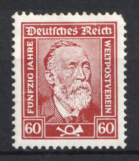 1924-28 60pf Weimar Republic, Germany (Mi. 362 y, CV $40)