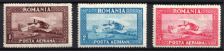 1928 Romania, Airmail (Mi. 336Y - 338Y, Full Set, CV $50)