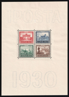1930 Weimar Republic, Germany, Souvenir Sheet 'IPOSTA' (Mi. Bl. 1, Signed, CV $660)