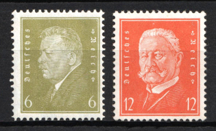 1932 Weimar Republic, Germany (Mi. 465 - 466, Full Set, CV $40, MNH)