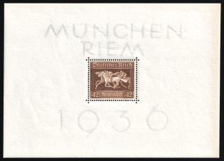 1936 Third Reich, Germany, Souvenir Sheet (Mi. Bl. 4 X, CV $40, MNH)