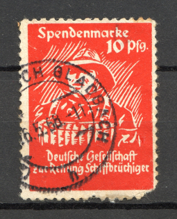 1958 Promotional the Society for Rescue of Shipwrecked 10 Pf (Cancelled)