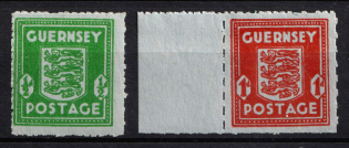1942 Guernsey, German Occupation, Germany (Mi. 4 - 5, Full Set, CV $70, MNH)