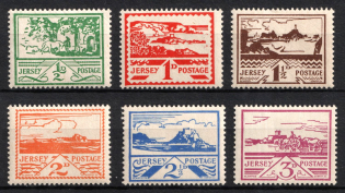 1943-44 Jersey, German Occupation, Germany (Mi. 3 - 8, Full Set, CV $30)