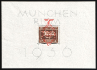 1937 Third Reich, Germany, Souvenir Sheet (Mi. Bl. 10, CV $230, MNH)