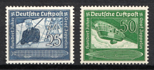 1938 Third Reich, Germany, Airmail (Mi. 669 - 670, Full Set, CV $70, MNH)