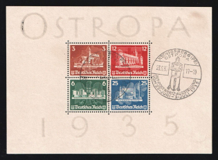 1935 Third Reich, Germany, Souvenir Sheet 'OSTROPA' (Mi. Block 3, Konigsberg Commemorative Cancellation, CV $1,320)