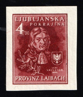 1944 4L Ljubljana, German Occupation, Germany (Mi. II B, Unissued Stamp, CV $70, MNH)