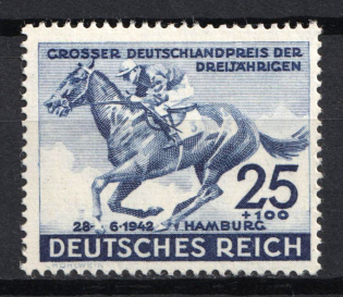 1942 25pf Third Reich, Germany (Mi. 814, Full Set, CV $30, MNH)