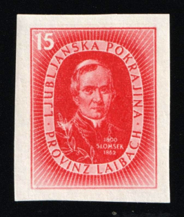 1944 4L Ljubljana, German Occupation, Germany (Mi. VI B, Unissued Stamp, CV $70, MNH)