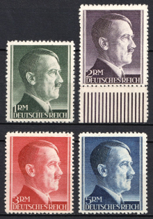 1942 Third Reich, Germany (Mi. 799 A - 802 A, Full Set, CV $30, MNH)