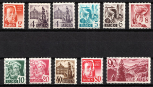 1948 Baden, French Zone of Occupation, Germany (Mi. 28 - 37, Full Set, CV $120)
