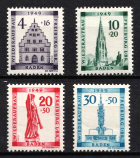 1949 Baden, French Zone of Occupation, Germany (Mi. 38 - 41, Full Set, CV $40)