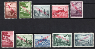 1941 Serbia, German Occupation, Germany, Airmail (Mi. 16 - 25, Full Set, CV $140)