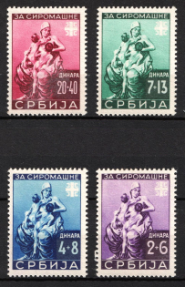 1942 Serbia, German Occupation, Germany (Mi. 82 - 85, Full Set, CV $50)