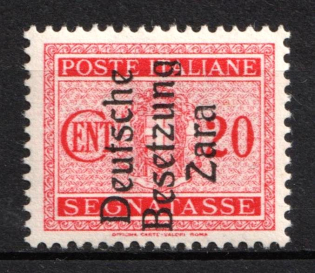 1943 20c Zadar, German Occupation, Germany, Official Stamp (Mi. 3, Signed, CV $80)