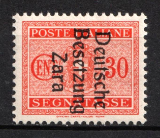 1943 30c Zadar, German Occupation, Germany, Official Stamp (Mi. 5, Signed, CV $80, MNH)