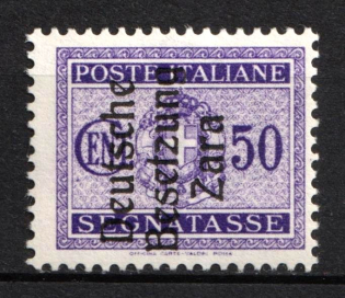 1943 50c Zadar, German Occupation, Germany, Official Stamp (Mi. 7, Signed, CV $80, MNH)