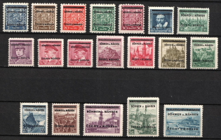 1939 Bohemia and Moravia, Germany (Mi. 1 - 19, Full Set, Signed, CV $50)