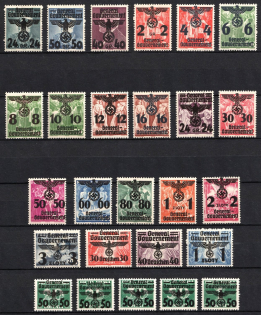1940 General Government, Germany (Mi. 14 - 39, Full Set, CV $70)