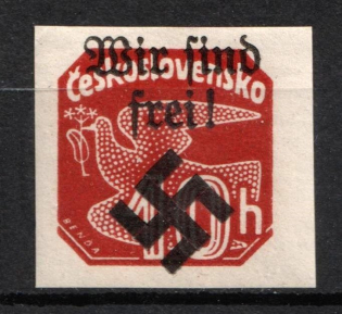 1939 10h Moravia-Ostrava, Bohemia and Moravia, Germany Local Issue (Mi. 31, Signed, CV $70, MNH)