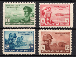 1943 Croatian Legion, Germany (Mi. 107 - 110, Full Set)