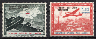 1942 French Legion, Germany, Airmail (Mi. IV - V, Full Set, CV $80)