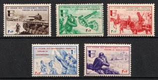 1942 French Legion, Germany (Mi. VI - X, Full Set, CV $40, MNH)