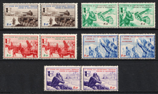 1942 French Legion, Germany, Pairs (Mi. VI - X, Full Set, CV $80)