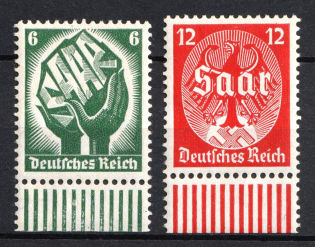 1934 Third Reich, Germany (Mi. 544 - 545, Full Set, Margins, CV $80)