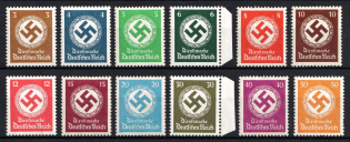 1934 Third Reich, Germany, Official Stamps (Mi. 132 - 143, Full Set, CV $60)