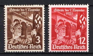 1935 Third Reich, Germany (Mi. 598 y - 599 y, Full Set, CV $30)
