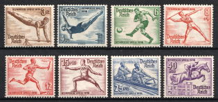 1936 Third Reich, Germany (Mi. 609 - 616, Full Set, CV $30)