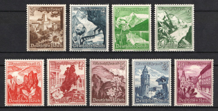 1938 Third Reich, Germany (Mi. 675 - 683, Full Set, Signed, CV $30)