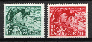 1938 Third Reich, Germany (Mi. 684 x - 685, Full Set, CV $50)