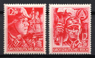 1945 Third Reich, Germany (Mi. 909 - 910, Full Set, CV $30)