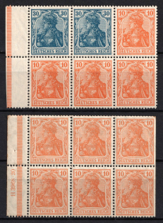 1921 Weimar Republic, Germany, Se-tenants, Zusammendrucke, Blocks (Mi. H-Bl. 31 A, 32 A HAN 1, CV $50, MNH)