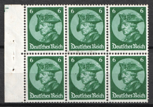 1933 Third Reich, Germany, Se-tenant, Zusammendrucke, Block (Mi. H-Bl. 74 B, CV $40)