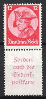 1933 12pf Third Reich, Germany, Se-tenant, Zusammendrucke (Mi. S 104, CV $40)